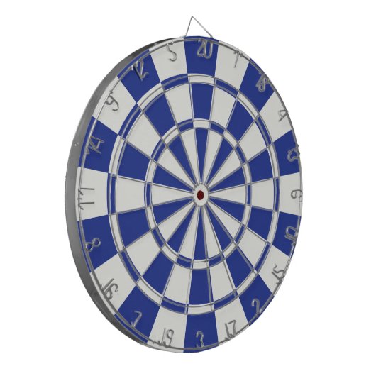 Royal Blue und White Dartscheibe (Vorderseite Links)