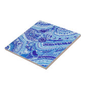 Royal Blue und White Ming Art Fliese (Seite)