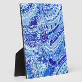 Royal Blue und White Ming Art Fotoplatte (Seite)