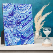 Royal Blue und White Ming Art Fotoplatte (Seite)