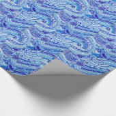 Royal Blue und White Ming Art Geschenkpapier (Ecke)