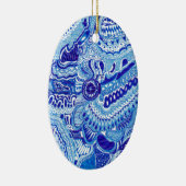 Royal Blue und White Ming Art Keramikornament (Rechts)