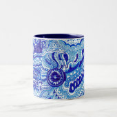 Royal Blue und White Ming Art Zweifarbige Tasse (Mittel)
