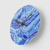 Royal Blue und White Ming im Stile Runde Wanduhr (Winkel)