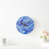 Royal Blue und White Ming im Stile Runde Wanduhr (Zuhause)
