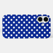 Royal Blue und White Polka Dot Case-Mate iPhone Hülle (Rückseite (Horizontal))