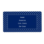 Royal Blue und White Polka Dot Pattern (Vorne)