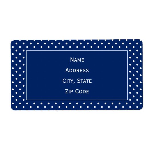 Royal Blue und White Polka Dot Pattern (Vorne)