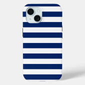 Royal Blue und White Stripes Case-Mate iPhone Hülle (Rückseite)