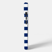 Royal Blue und White Stripes Case-Mate iPhone Hülle (Rückseite / Links)