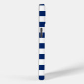 Royal Blue und White Stripes Case-Mate iPhone Hülle (Rückseite / Rechts)