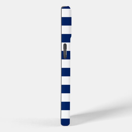 Royal Blue und White Stripes Case-Mate iPhone Hülle (Rückseite / Rechts)
