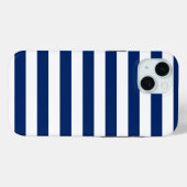 Royal Blue und White Stripes Case-Mate iPhone Hülle (Rückseite (Horizontal))
