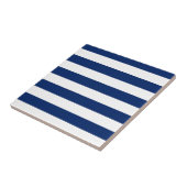 Royal Blue und White Stripes Fliese (Seite)