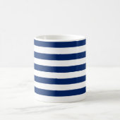 Royal Blue und White Stripes Kaffeetasse (Mittel)