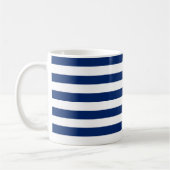 Royal Blue und White Stripes Kaffeetasse (Links)