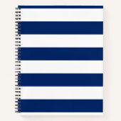 Royal Blue und White Stripes Notizblock (Vorderseite)