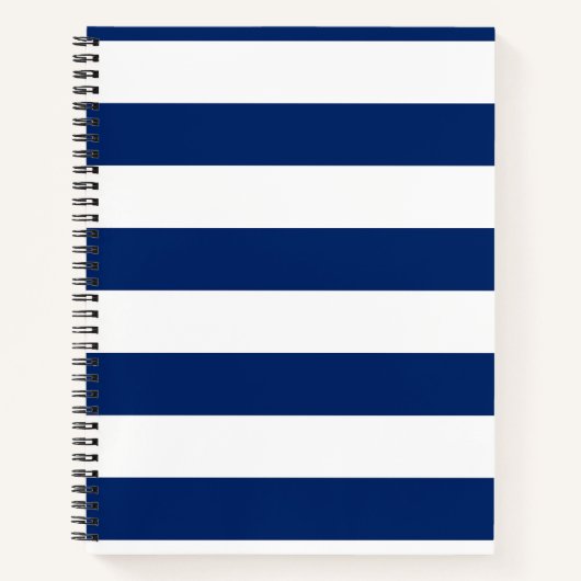 Royal Blue und White Stripes Notizblock (Vorderseite)