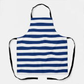 Royal Blue und White Stripes Schürze (Vorderseite)