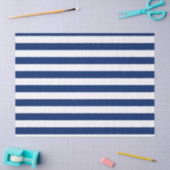 Royal Blue und White Stripes Seidenpapier (Basteln)