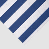 Royal Blue und White Stripes Seidenpapier (Detail)