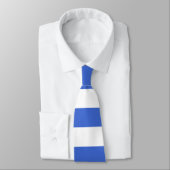 Royal Blue und White Strips; Hockey Krawatte (Gebunden)