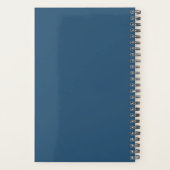 Royal Blue Vertical Modern Year Planer (Rückseite)