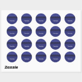 Royal Blue Vielen Dank Runder Aufkleber (Blatt)