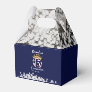 Royal Blue Vintag Boho Quinceañera Spanish Gefalle Geschenkschachtel