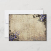 Royal Blue Vintag Butterfly UAWG RSVP Karte (Rückseite)