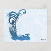 Royal Blue Vintag Peacock Tischnummer (Rückseite)