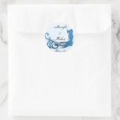 Royal Blue Vintag Peacock Umschlag Aufkleber (Tasche)