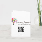 Royal Blue Vintag Wirbel Hochzeit Danke (Rückseite)