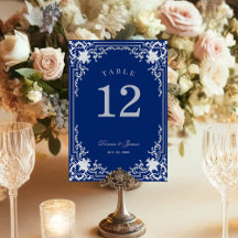 Royal Blue Vintage Hochzeit Elegante Antique Verzi