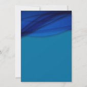 Royal Blue Voile Rhinestones Elegant Einladung (Rückseite)