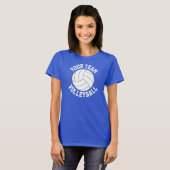 Royal Blue Volleyball Custom Team Name T - Shirt (Vorne ganz)