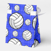 Royal Blue Volleyball Pattern Geschenkschachtel (Rückseite)