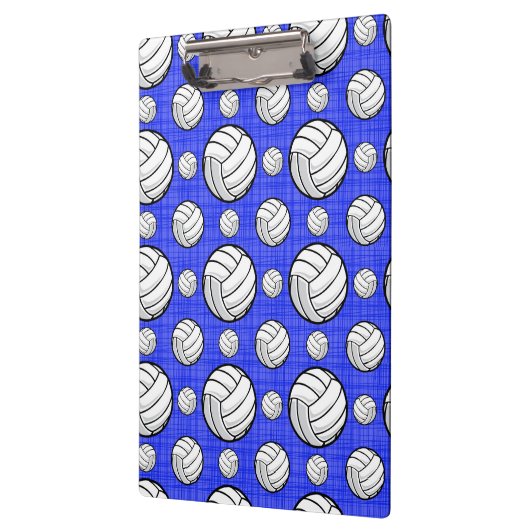 Royal Blue Volleyball Pattern Klemmbrett (Links)
