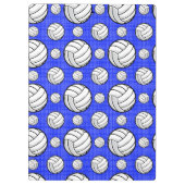 Royal Blue Volleyball Pattern Klemmbrett (Rückseite)