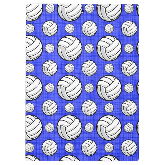 Royal Blue Volleyball Pattern Klemmbrett (Rückseite)