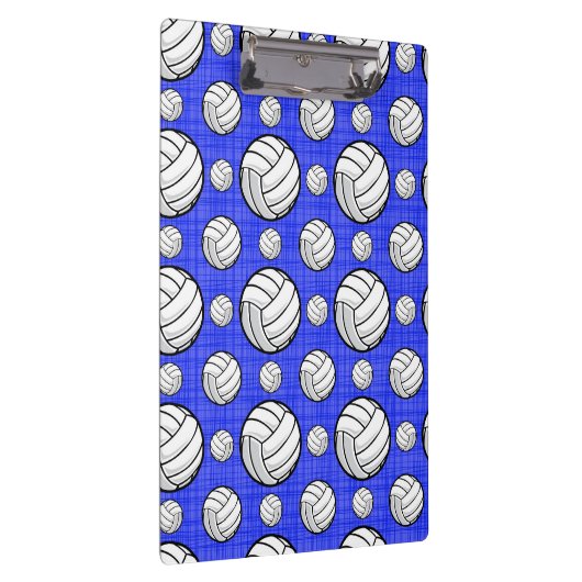 Royal Blue Volleyball Pattern Klemmbrett (Rechts)