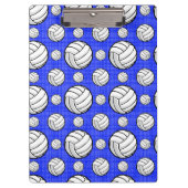 Royal Blue Volleyball Pattern Klemmbrett (Vorderseite)