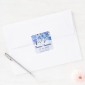 Royal Blue Watercolor Floral Wedding Stickers (Umschlag)