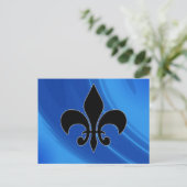 Royal Blue Waves Postkarte (Stehend Vorderseite)