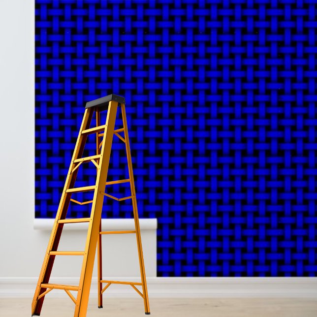 Royal Blue Weave-Design für das Peel- und Stick-Wa Tapete (Peel and Stick Wallpaper Royal Blue Weave design Wallpaper)