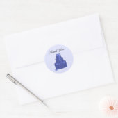 Royal Blue Wedding CakeVielen Dank Runder Aufkleber (Umschlag)
