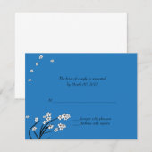 Royal Blue Wedding Einladung Repitation Cards (Vorne/Hinten)