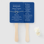 Royal Blue Wedding Program Fächer (Vorne und Hinten)