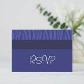 Royal Blue Wedding RSVP Karte (Stehend Vorderseite)