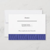Royal Blue Wedding RSVP Karte (Rückseite)